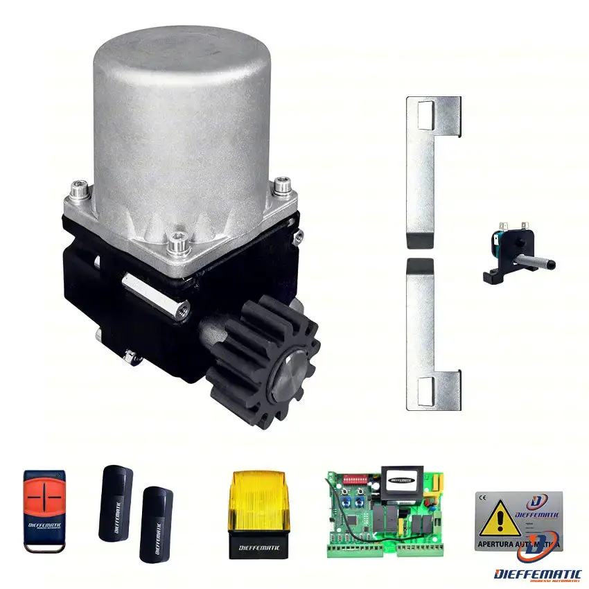 Kit Automazione Cancello 1 Anta Scorrevole Professionale 230v 220v Kv3 en acier trempé