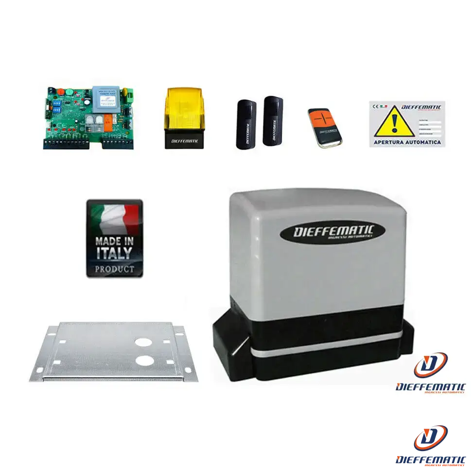 Kit Motore Automazione Apri Cancello Scorrevole 900Kg Motorizzazione Elettrico pour véhicules bloqués