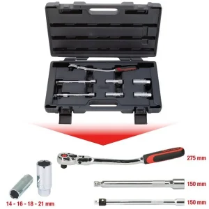 KS Tools Kit d'entretien pour bougies d'allumage CHROMEplus 3/8" 7 pièces 918.0607 commander à...