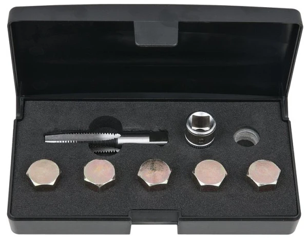 KS Tools Kit de réparation de filetage de bouchon de vidange d'huile 12 pièces M12 x 1 5 150.4915 commander à bas...