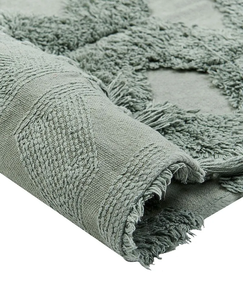 Vloerkleed katoen groen 80 x 150 cm KARS