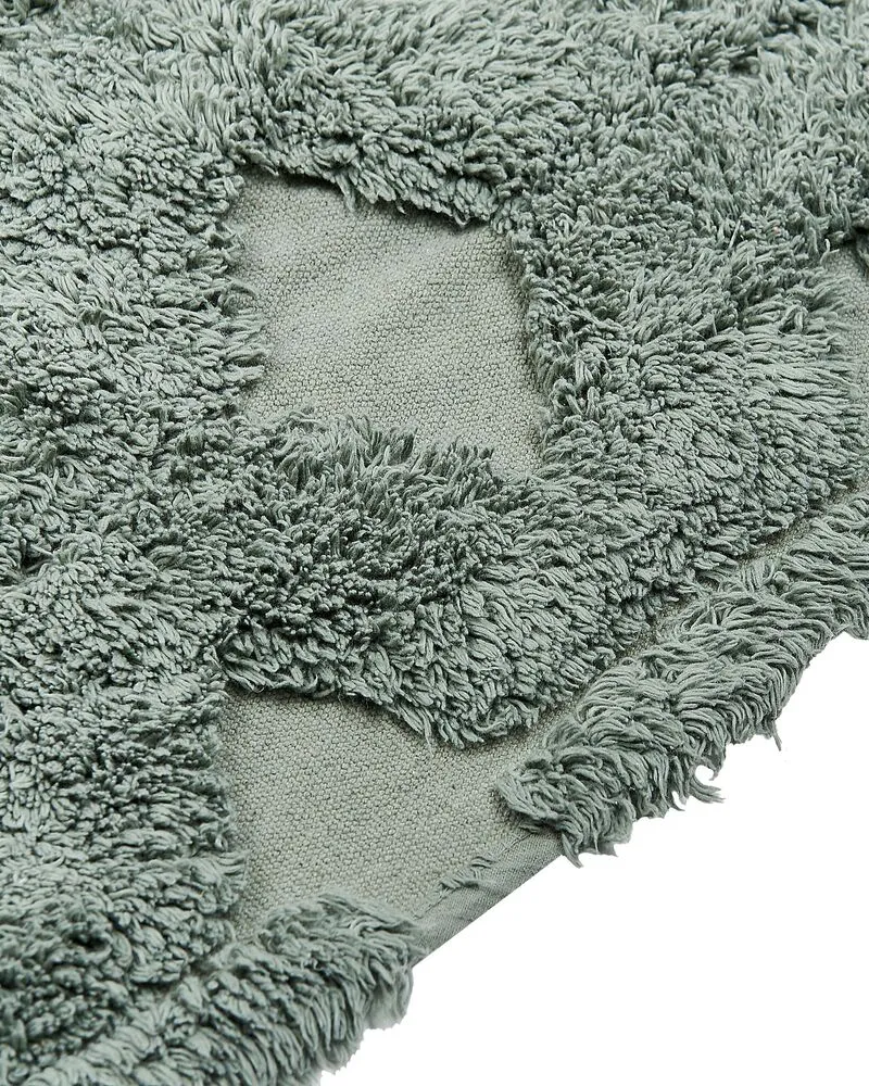 Vloerkleed katoen groen 80 x 150 cm KARS