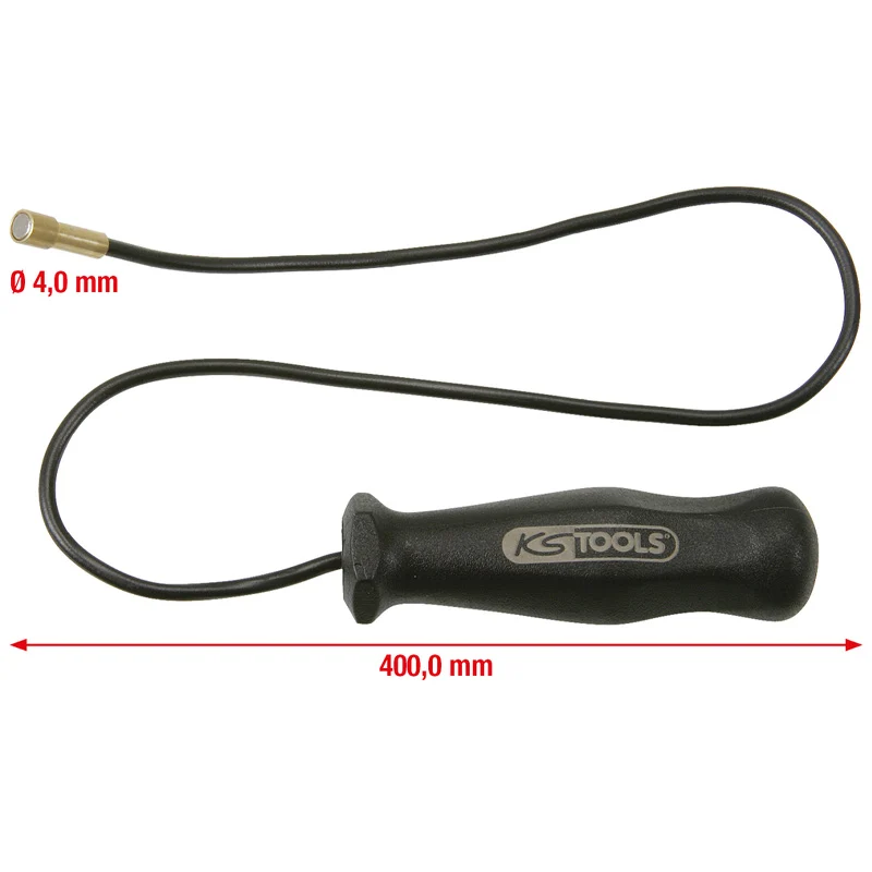 Aimant 4 mm à tige souple, L.400 mm - KS TOOLS - 550.1032