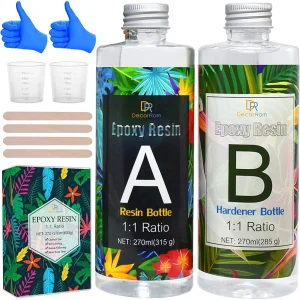Crystal Clear Epoxy Resin Kit - 540ml / 600g Casting and Coating