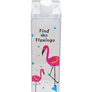 Kitchen Life Flamingo Milk Carton Shaped Bottle - Cristallin