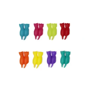 Professionnel Set de 8 marqueurs de verres Chats Multicolore Kikkerland