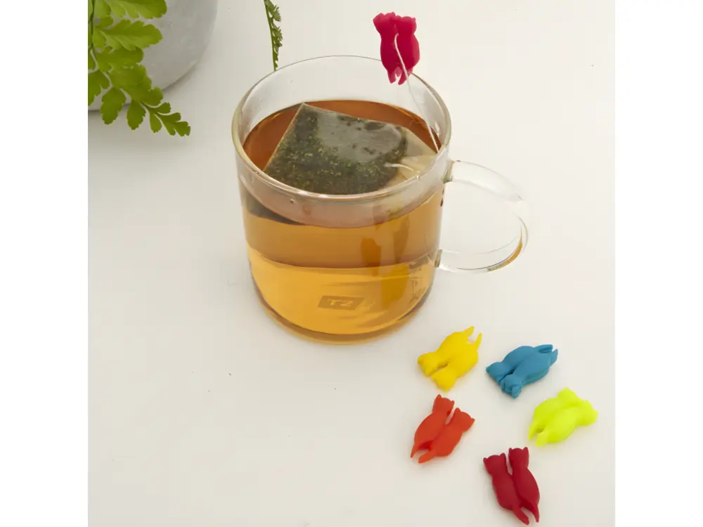 Professionnel Set de 8 marqueurs de verres Chats Multicolore Kikkerland