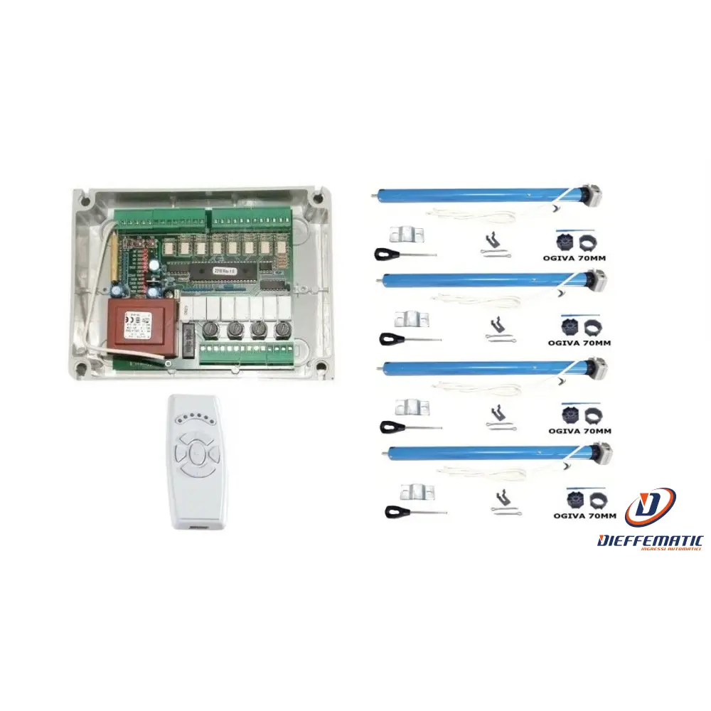 Qualité OEM Kit 4 Motori Tubolari 50Nm Con Manovra + Centrale E Tlc Per Tende Da Sole 230V