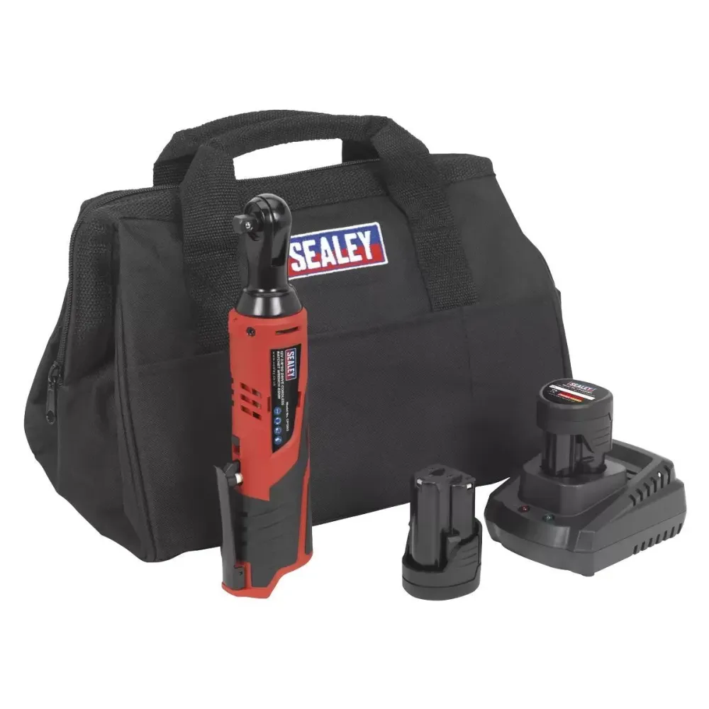Sealey CP1202KIT 12V Ratchet Wrench Kit 3/8"Sq Drive 2 Batteries & Charger