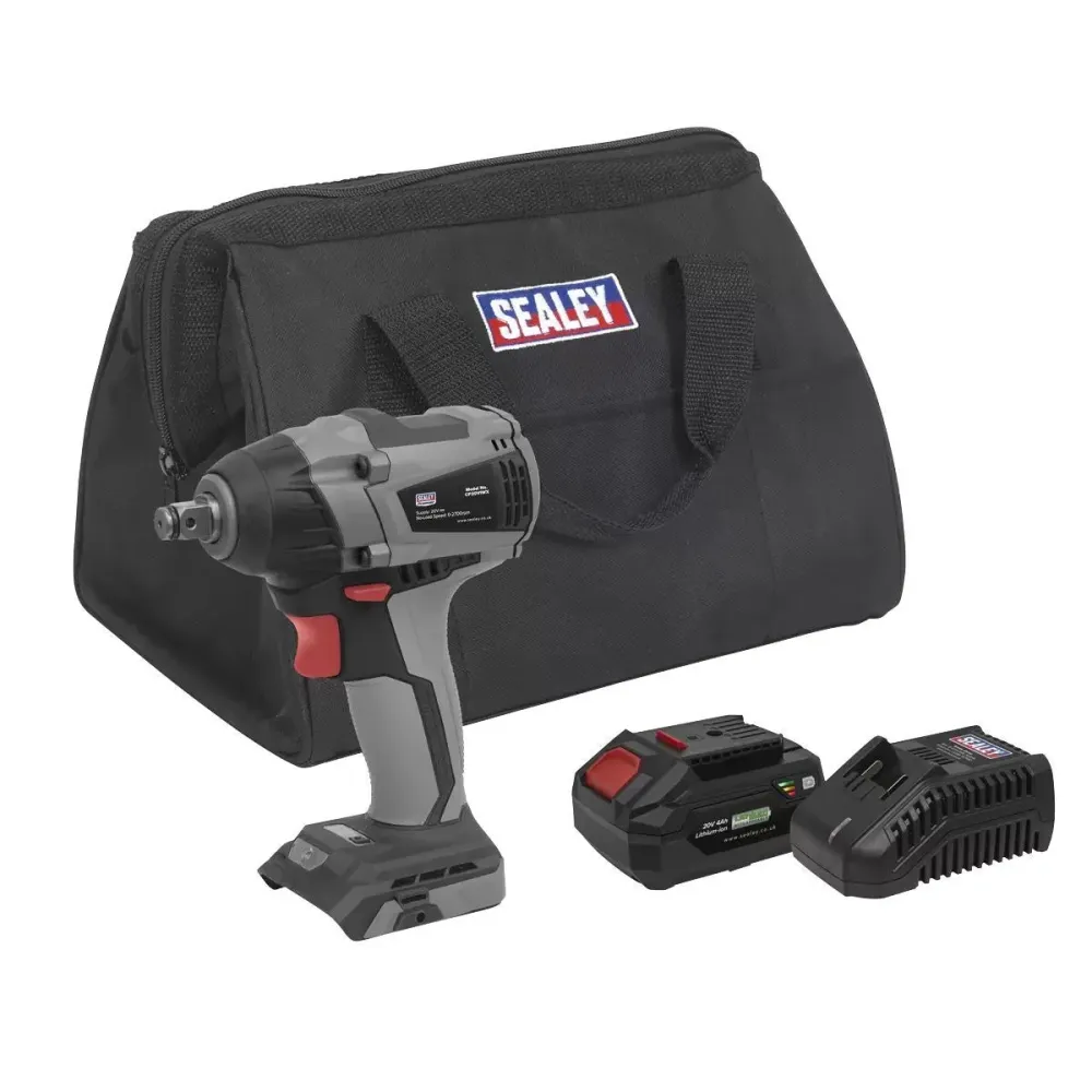 Sealey CP20VIWXKIT1 20V Brushless 1/2"Sq Drive Impact Wrench Kit 1x 4.0Ah Battery