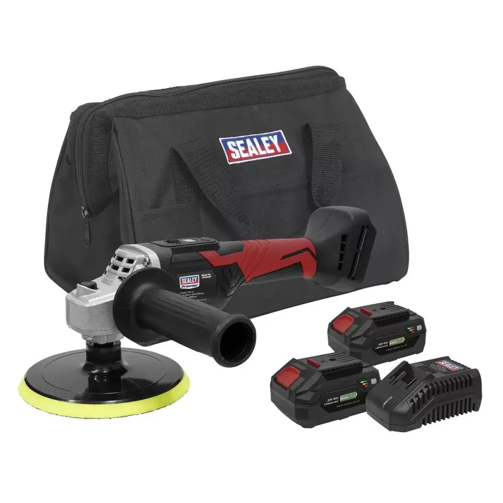 Sealey CP20VRPKIT2 20V Rotary Polisher 150mm Kit 2 Batteries & Charger