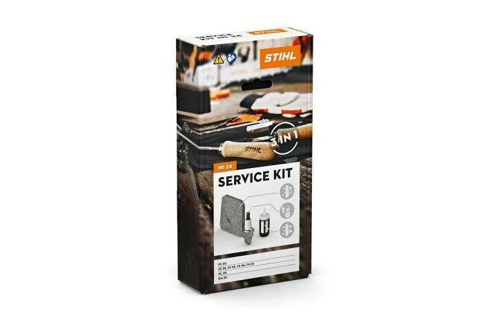 STIHL Service Kit 24 pour FS 55, FS 38 (hors 2‑MIX), FS 45, FS 46, FS 55, HL 45 & KM 55 avec bouchon doseur
