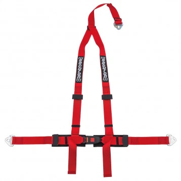 HARNESS KIT, ROAD, 3 POINT, SNAP HOOK MOUNTING, RED (Kit complet avant)