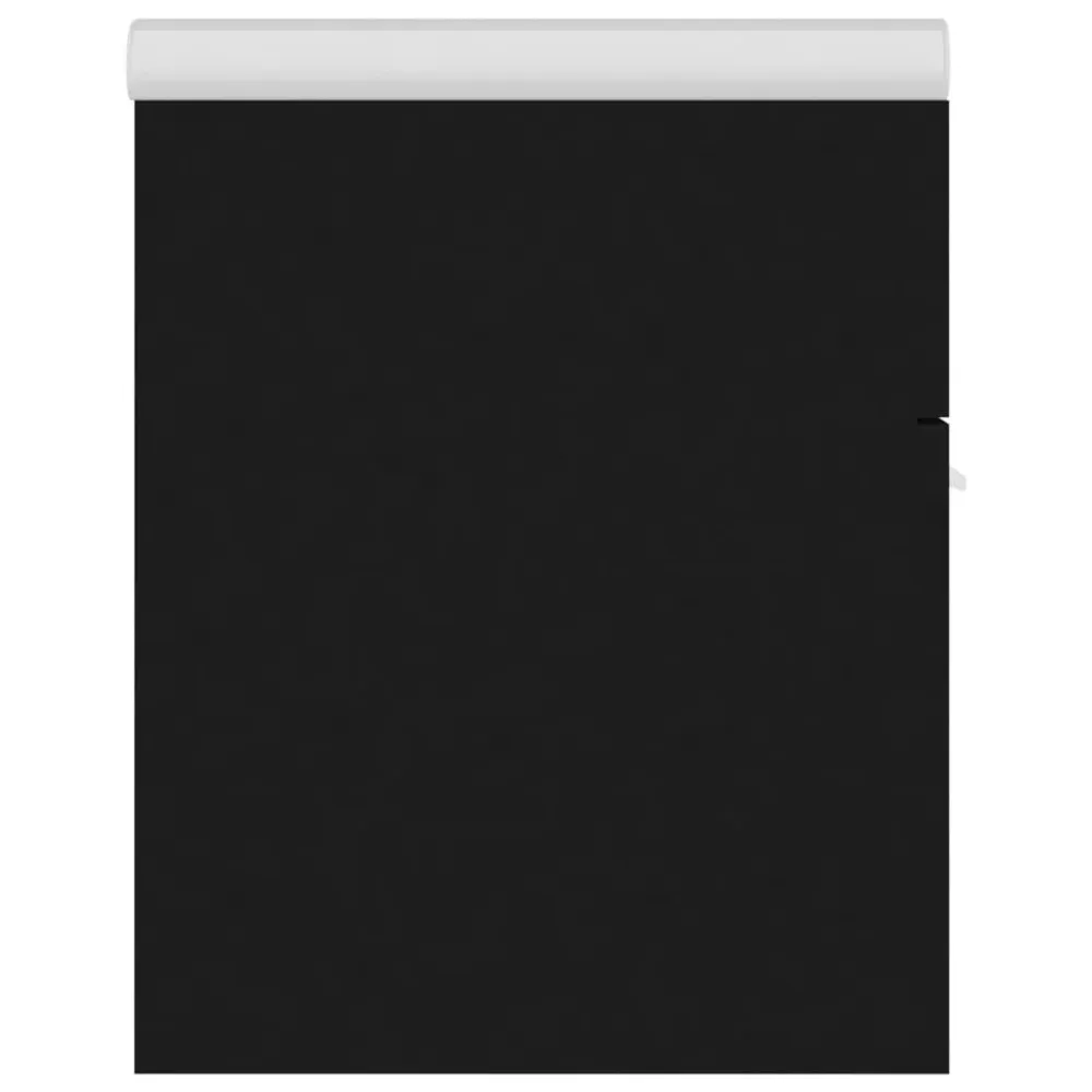 Armoire d'évier avec lavabo intégré 60 x 38,5 x 46 cm aggloméré noir 02_0006504