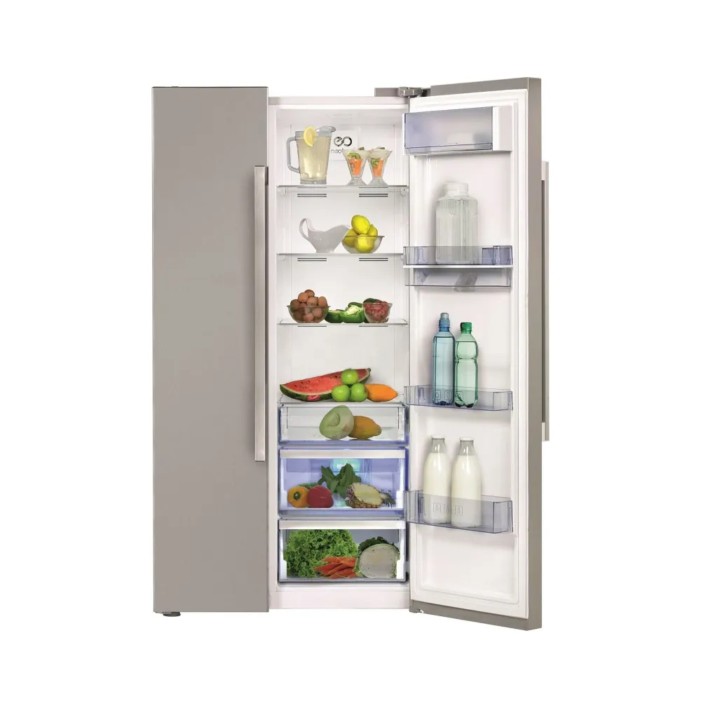 Defy 698L Side Side Refrigerator Metallic