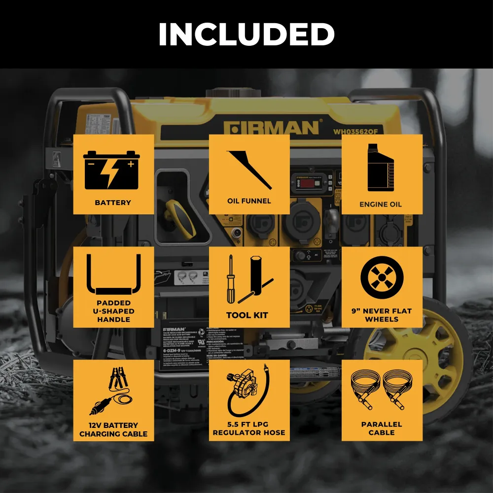 Dual Fuel Open Frame Inverter 4400W Electric Start CO ALERT