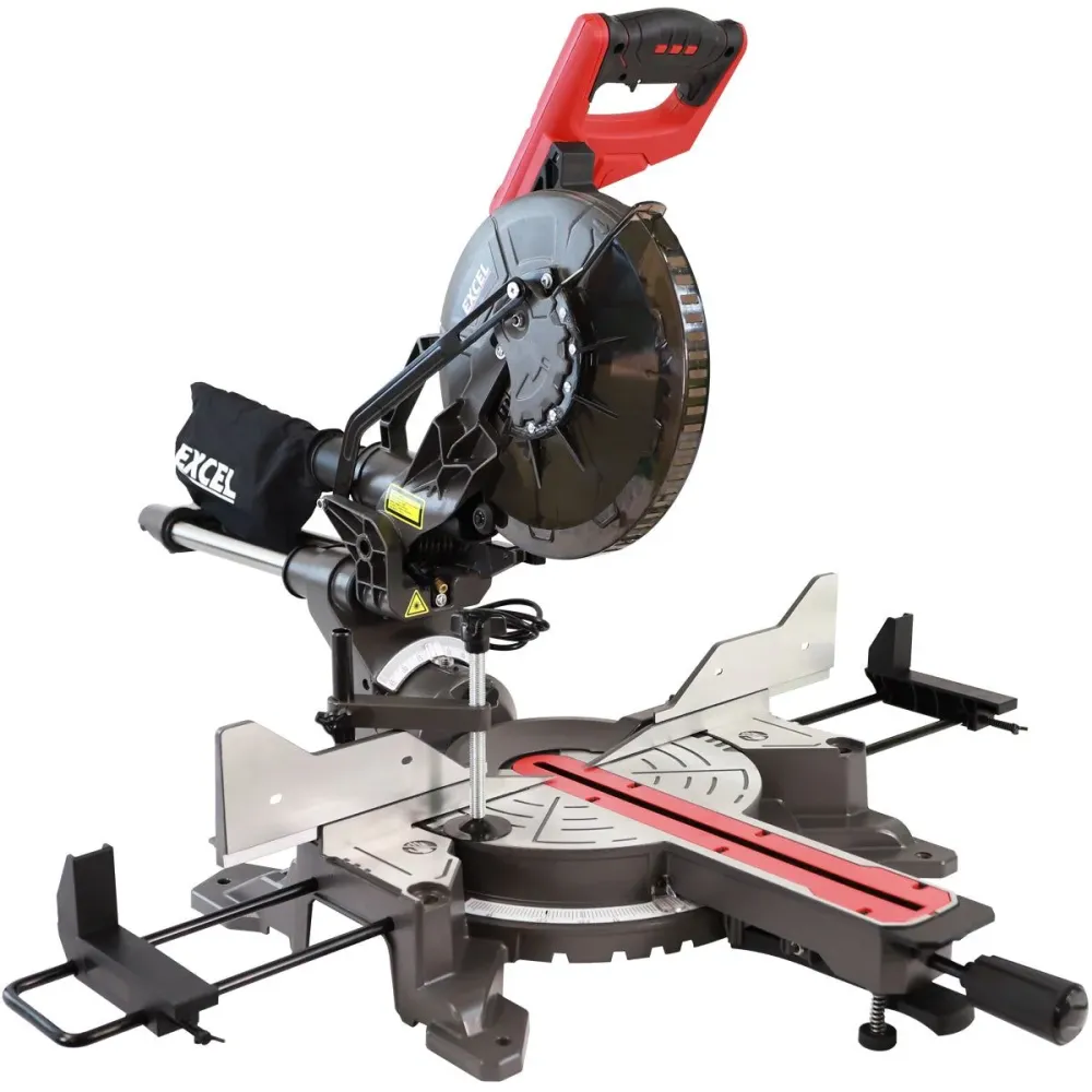 Excel 10" 255mm Sliding Mitre Saw Doublement Bevel 2000W/240V Laser
