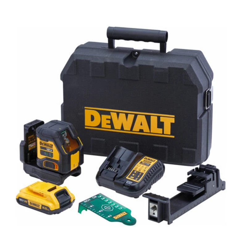 Laser en croix intégré avec faisceau vert 18V DEWALT DCLE34021D1-QW avec une batterie 2,0 Ah