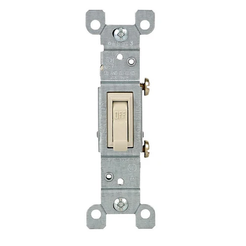 Leviton 15A 120V Unitaire Pole Toggle Switch Non Grounding Ivory 1451-ICP