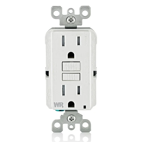 Leviton 15A 125V Tamper Resistant SmartlockPro GFCI Receptacle Blanc pur GFWT1-W