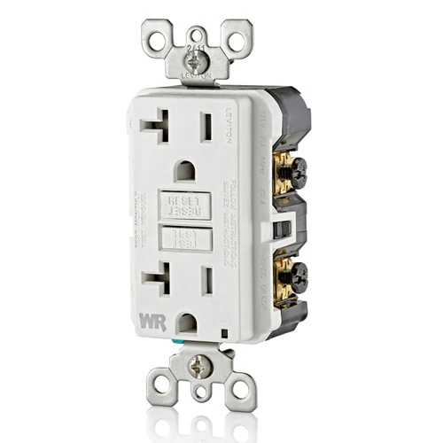 Leviton 20A 125V Tamper Resistant SmartlockPro GFCI Receptacle Blanc pur GFWT2-W