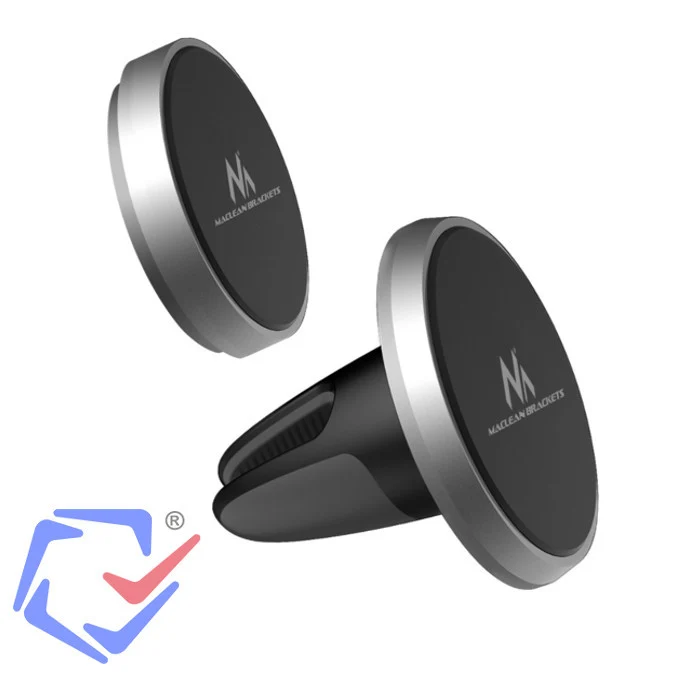 Maclean MC-746 Magnetic Car Phone Mobile Phone Phone Tepheder Comfort Series, Air Vent Mount, aluminium