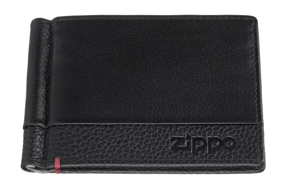Nappa Money Clip Wallet Noir jais