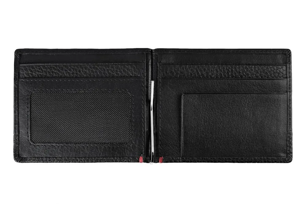Nappa Money Clip Wallet Noir jais