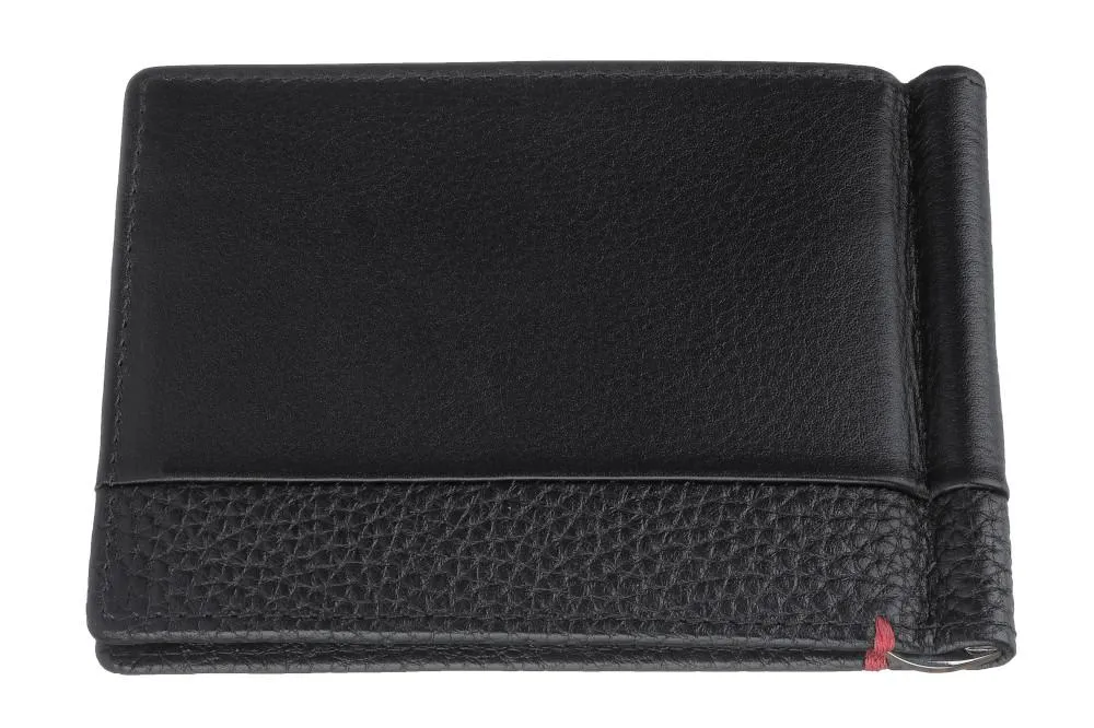 Nappa Money Clip Wallet Noir jais