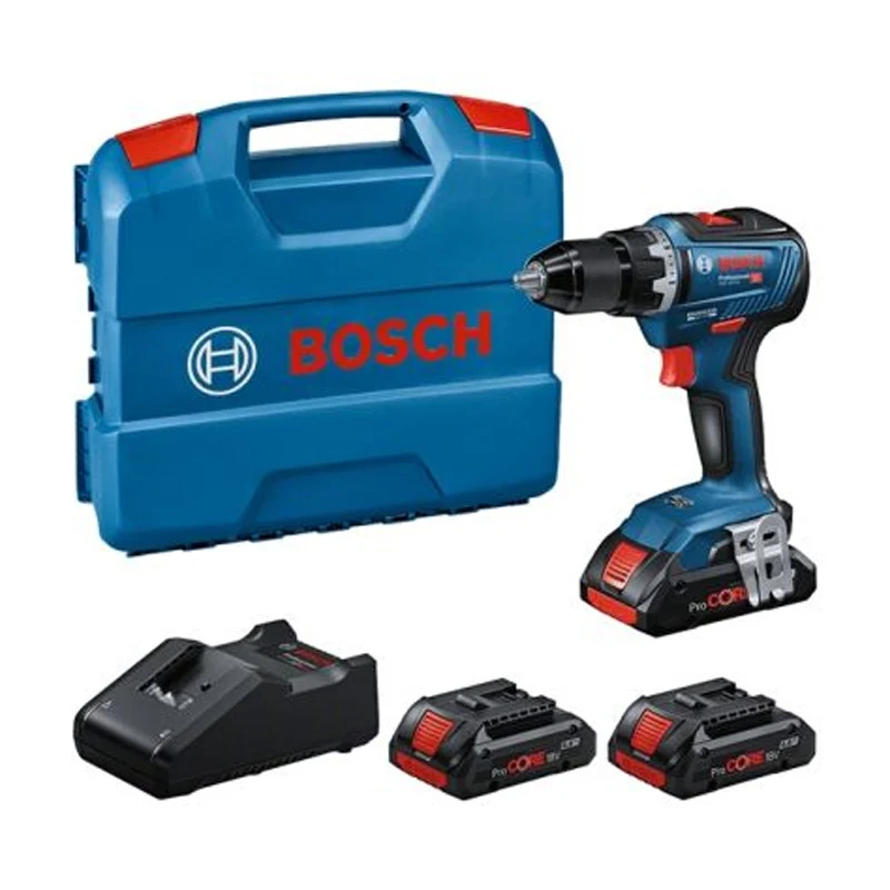 Perceuse-visseuse BOSCH GSR 18V-55 - 0615A5002P Aguerri sans fil 18 V - 55 Nm Brushless + 3x batterie ProCORE 4,0 Ah + cha...