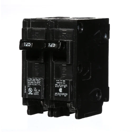Siemens Q2125 Type QP 2 Pole 125 Amp 120/240 VAC 10 kA Plug Circuit Breaker