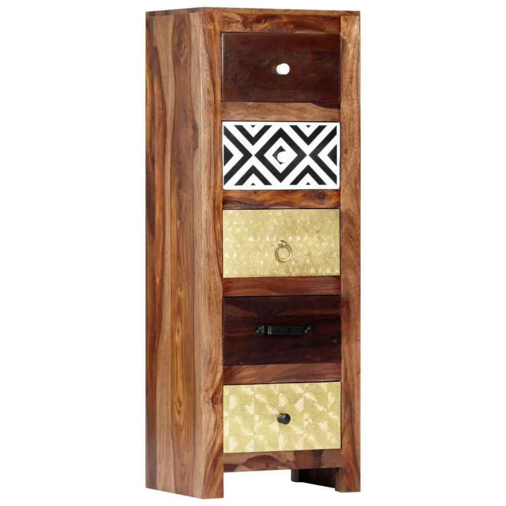 Buffet bahut armoire console meuble de rangement latérale 110 cm bois stable 4402053