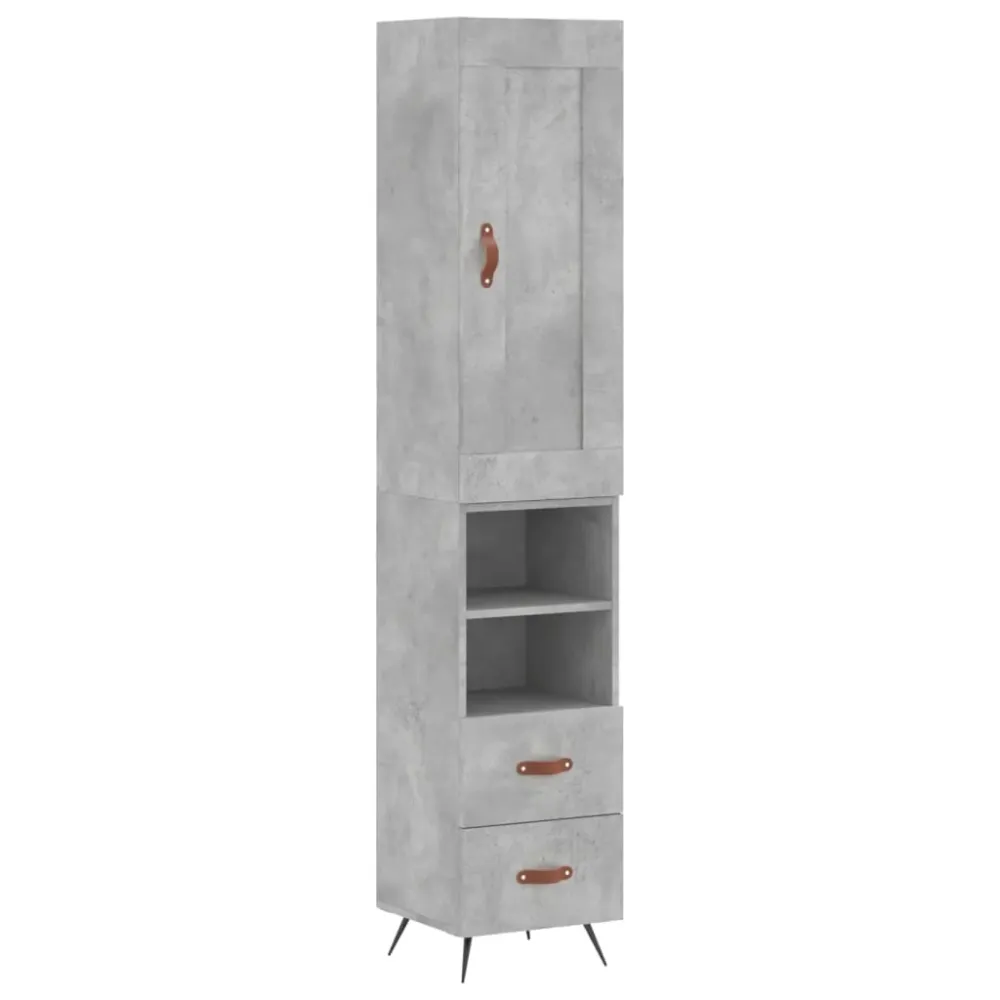 Buffet bahut commode armoire meuble de rangement organisateur cuisine salle de séjour salon haut 34,5 x 34 x 180 cm bois d...