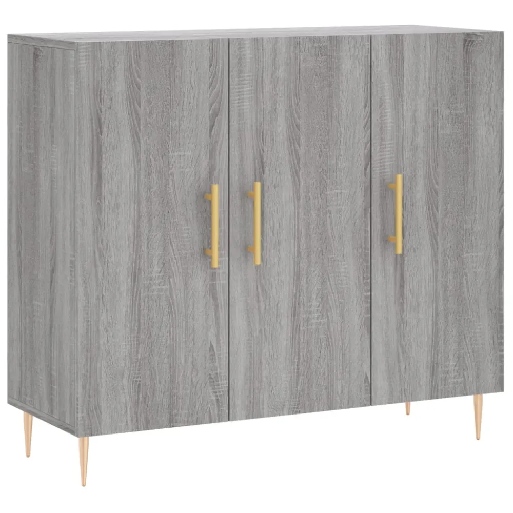 Buffet bahut commode armoire meuble de rangement organisateur cuisine salle de séjour salon sonoma 90 x 34 x 80 cm bois d'...