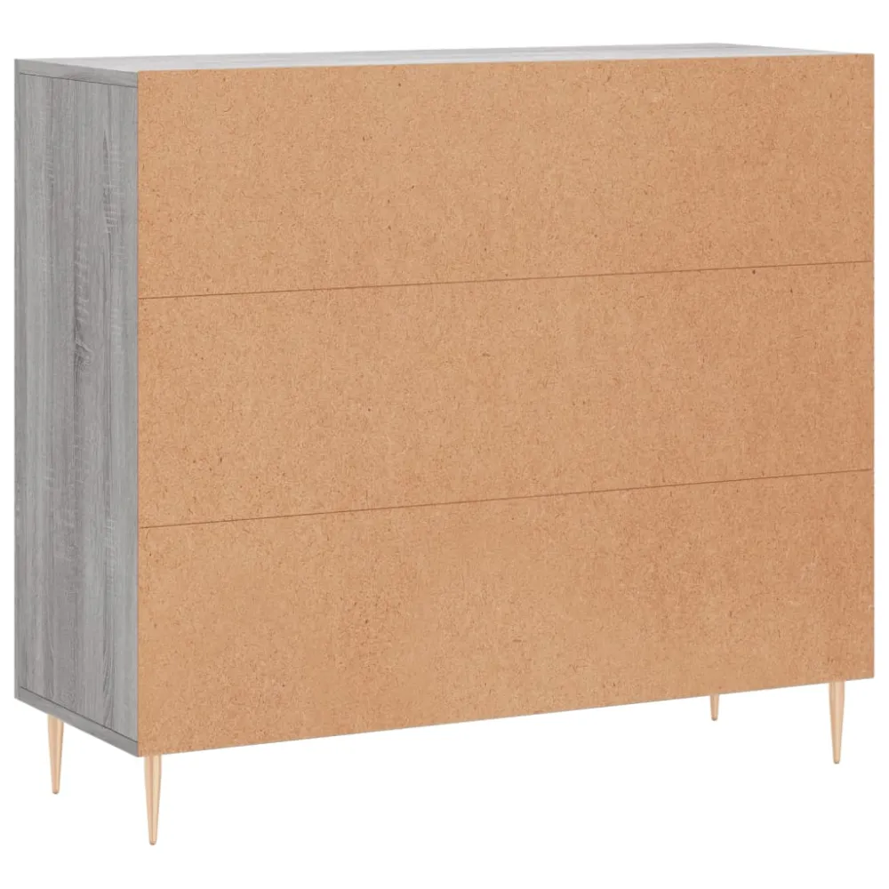Buffet bahut commode armoire meuble de rangement organisateur cuisine salle de séjour salon sonoma 90 x 34 x 80 cm bois d'...