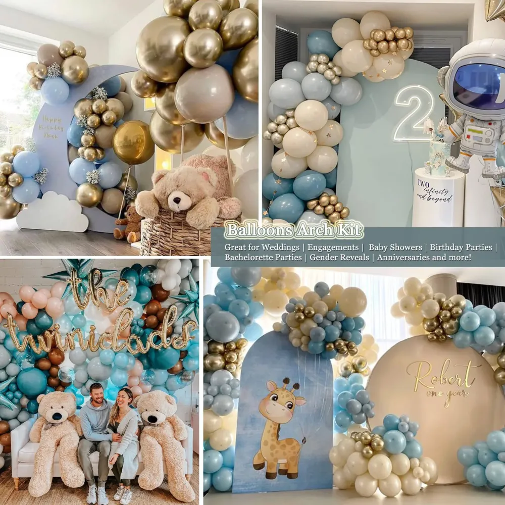 Chaîne de Ballons Luxueux Bleu Marine Rétro pour Mariage ou Anniversaire BA28