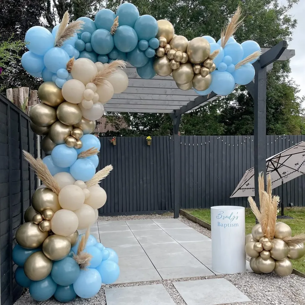 Chaîne de Ballons Luxueux Bleu Marine Rétro pour Mariage ou Anniversaire BA28