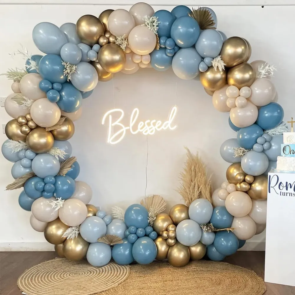 Chaîne de Ballons Luxueux Bleu Marine Rétro pour Mariage ou Anniversaire BA28