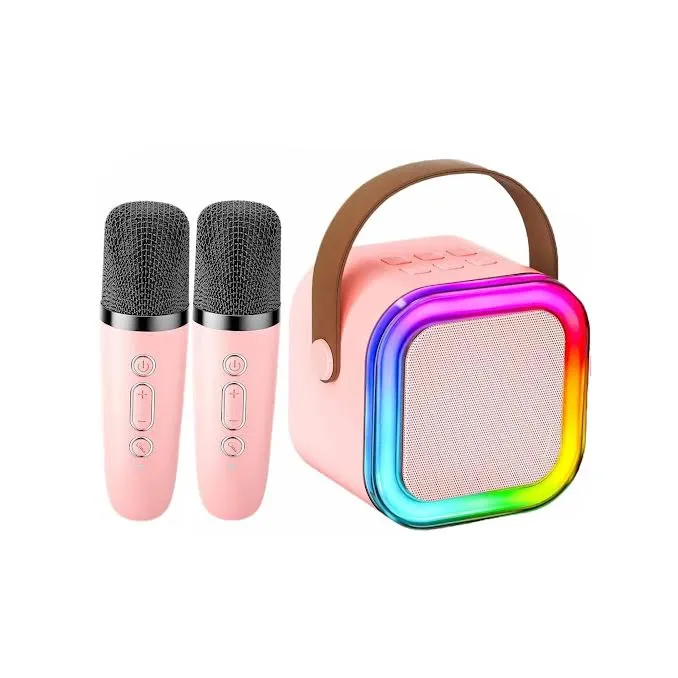 Colorful Karaoke Bluetooth Sound System Rose vif