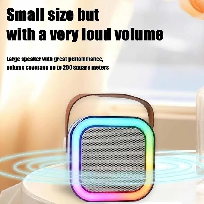 Colorful Karaoke Bluetooth Sound System Rose vif