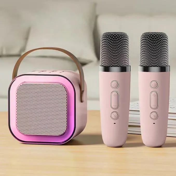 Colorful Karaoke Bluetooth Sound System Rose vif