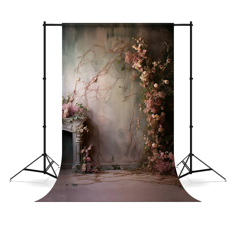 Esthero Toile de fond Vieux Abstrait Style Nostalgique Branche de Rose RR4-36