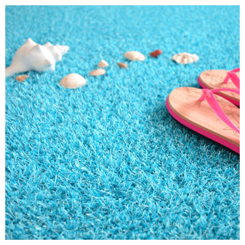 Gazon synthétique happy party couleur bleu classé feu - 20mm - echantillon 15 x 20 cm