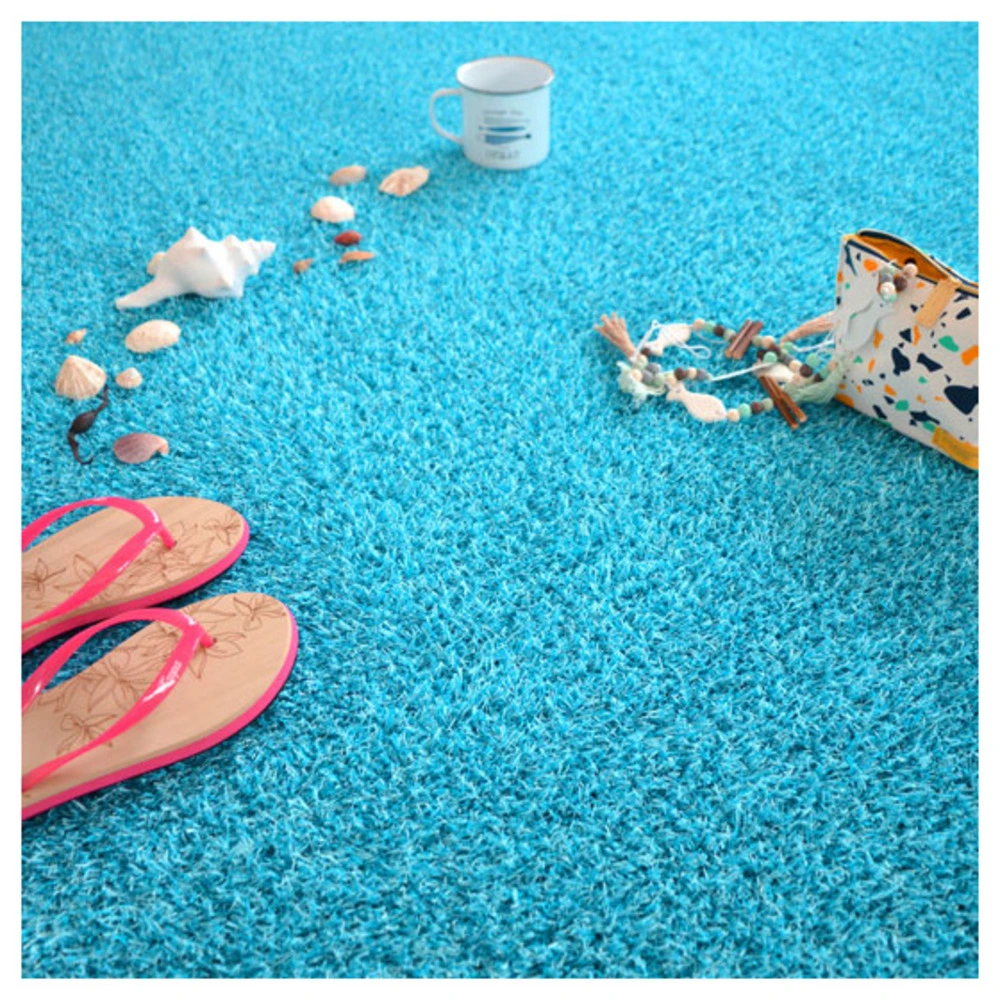Gazon synthétique happy party couleur bleu classé feu - 20mm - echantillon 15 x 20 cm