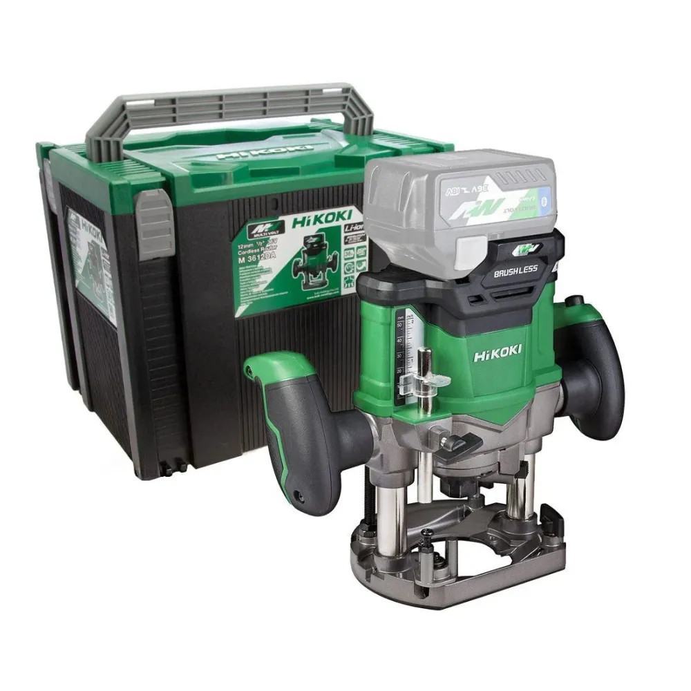 Hikoki M3612DAJ2Z 36V Brushless 1/2" Plunge Router Body Only Case