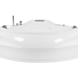 Hoekbad whirlpool LED Bluetooth speaker wit 210 x 145 cm MONACO