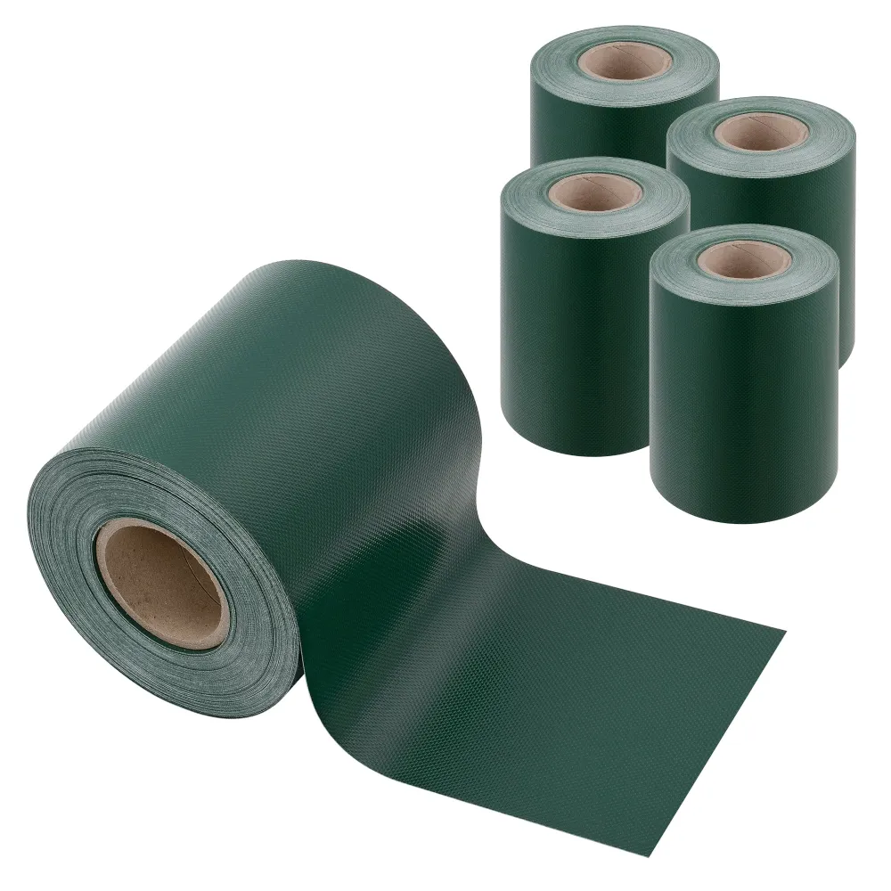 Lot de 4 bandes de brise-vue VINYLE 140 m x 19 cm 26,6 m² vert mousse 03_0006602