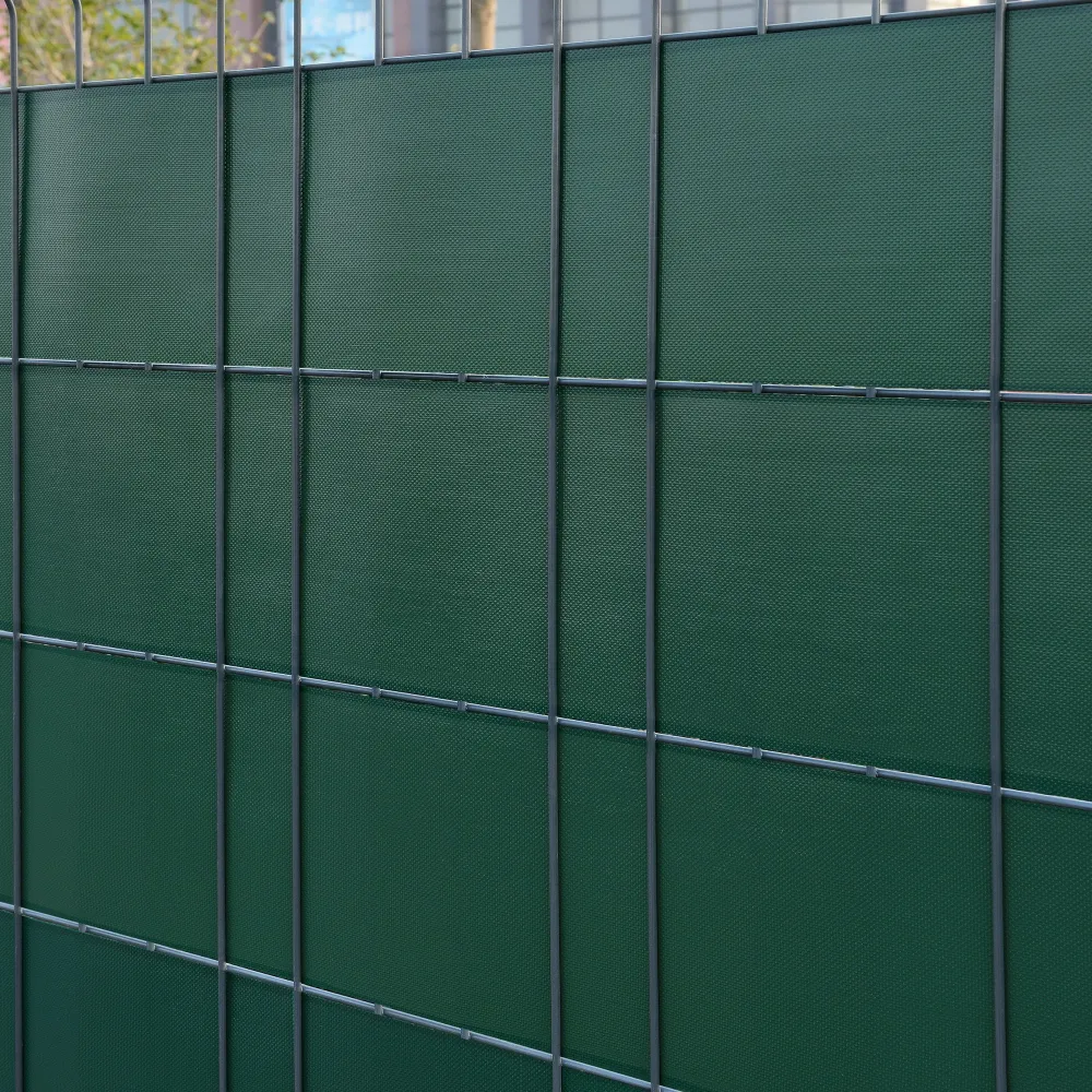 Lot de 4 bandes de brise-vue VINYLE 140 m x 19 cm 26,6 m² vert mousse 03_0006602