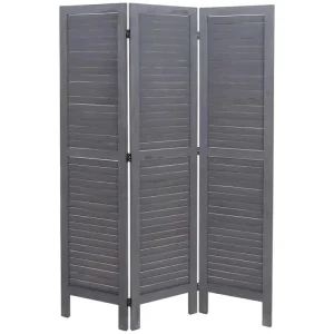 Paravent HWC-G30, cloison de séparation, séparation de pièces, aspect miteux 170x120cm - gris