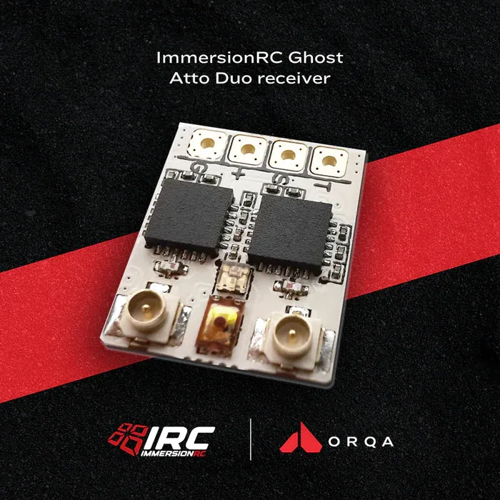 Récepteur ImmersionRC Ghost Atto Duo - Bande ISM 2,4 GHz 250 Hz 500 Hz Fréquence d'images Récepteur radio d'intégration Op...